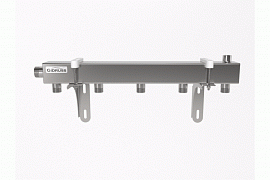 GIDRUSS Коллектор DMSS-25-20x5 (вход G 1˝, транзитный выход G 1˝, 5 выходов G ¾˝), нерж.сталь