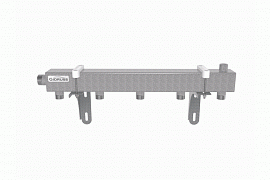 GIDRUSS Коллектор DM-25-20x5 (вход G 1˝, транзитный выход G 1˝, 5 выходов G ¾˝) 