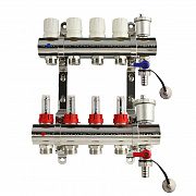 TIM Коллектор с расходомерами KC012 1&quot; х 12 выходов (без кранов) для теплого пола