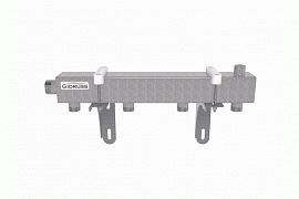 GIDRUSS Коллектор DM-25-20x4 (вход G 1˝, транзитный выход G 1˝, 4 выхода G ¾˝)