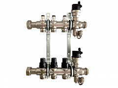 TIM Коллекторная группа без расходомеров KВS010 1&quot; x 10 выход.из нерж. стали(без кранов)