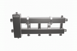 GIDRUSS Коллектор с гидрострелкой BMSS-60-3D (2 контура вниз или вверх + 1 в сторону), нерж. сталь