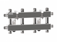 GIDRUSS Двухтрубный коллектор MKSS-60-3D (вход G 1˝, 3 выхода), нерж.сталь