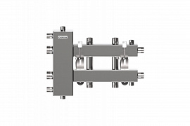 GIDRUSS Коллектор с гидрострелкой BMSS-100-3DU (1 контур вниз + 1 вверх + 1 в сторону), нерж.