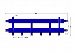 Аквапоника Двухтрубный коллектор DB32-U3+1.25.125 до 70 кВт на 4 выхода